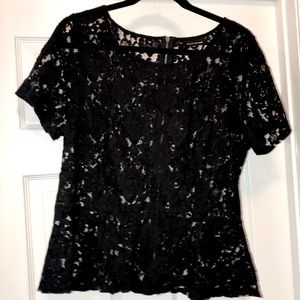 DKNY lace peplum top
